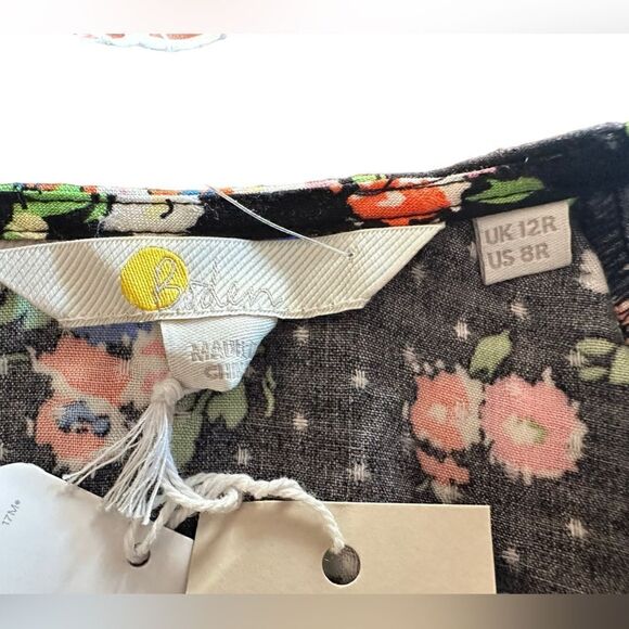 Boden Crew Neck Fit and Flare Dress in Black Floral Size 8 - Picture 11 of 13